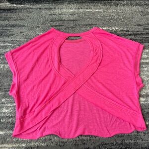 SHEIN Cut Out Over Sized Crop Top With Raw Hem